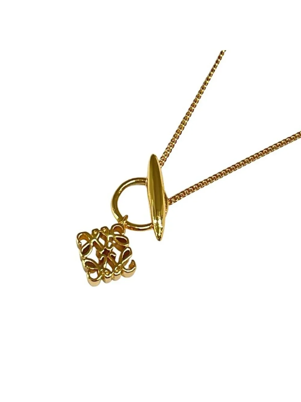 Loewe Necklace Anagram Pendant Gold
